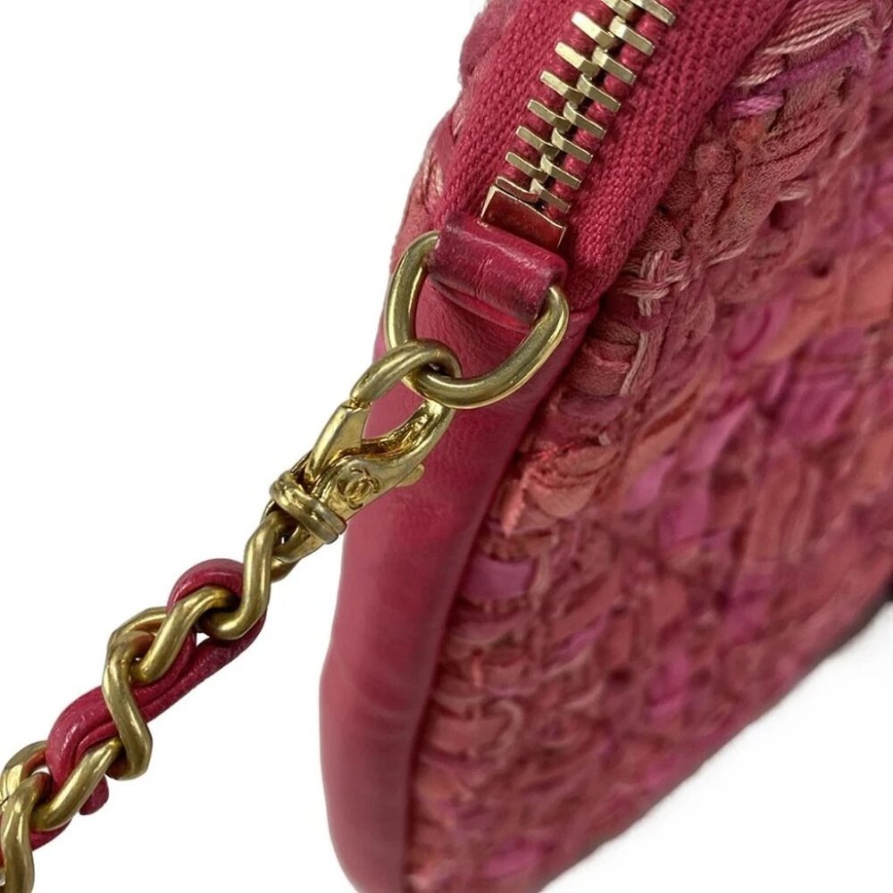 CHANEL Girl Chanel Pink Tweeds Lambskin Shoulder Bag gold hardware - Picture 11 of 16